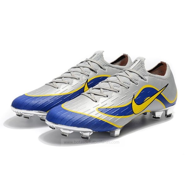 Nike Mercurial Vapor XII Elite FG Plata Azul Amarillo